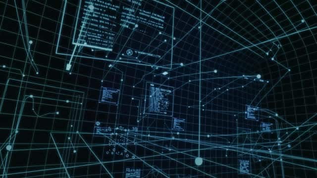 抽象的なデジタルデータネットワーク技術の可視化 AI video preview