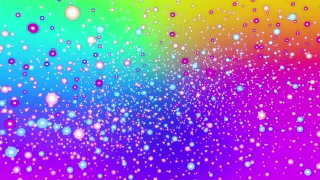 Vibrant abstract color gradient background with bokeh particles AI video preview