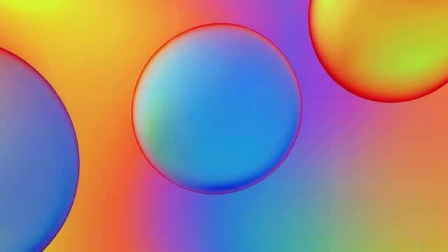 滑らかなグラデーション背景に浮かぶ鮮やかな抽象ブロブ AI video preview