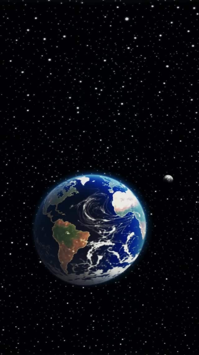 Earth blue marble deep space cosmic vertical stock video AI video preview