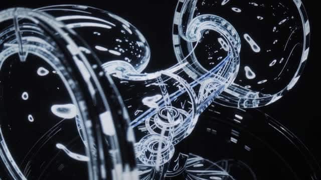 Abstract glowing science molecular connection visualization AI video preview