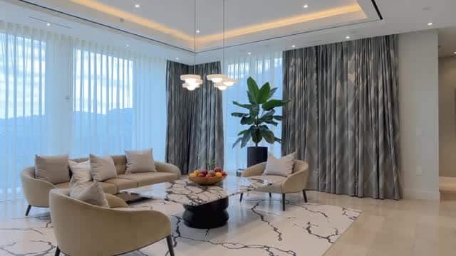 Modern luxury living room interior design decor AI video preview