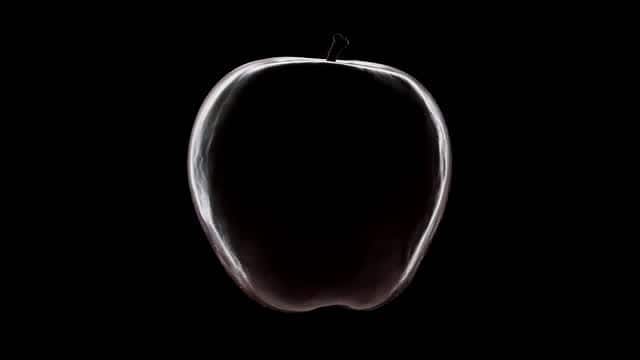 黑色背景上的鲜艳红苹果棚拍画面 AI video preview
