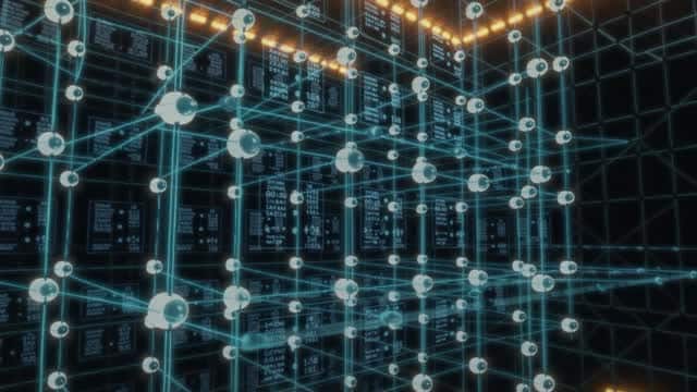 Abstract digital circuit board futuristic technology connection AI video preview