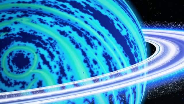 深宇宙を周回するリングを持つ巨大ガス惑星 AI video preview