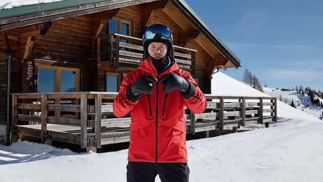 Snowy mountain skiing activity winter sport lifestyle AI video preview