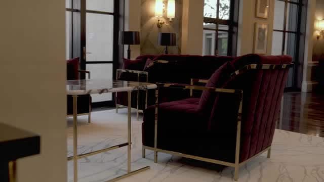 Luxurious hotel lounge reception interior design AI video preview
