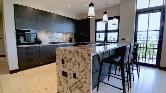 Luxury contemporary kitchen interior design modern home AI video preview