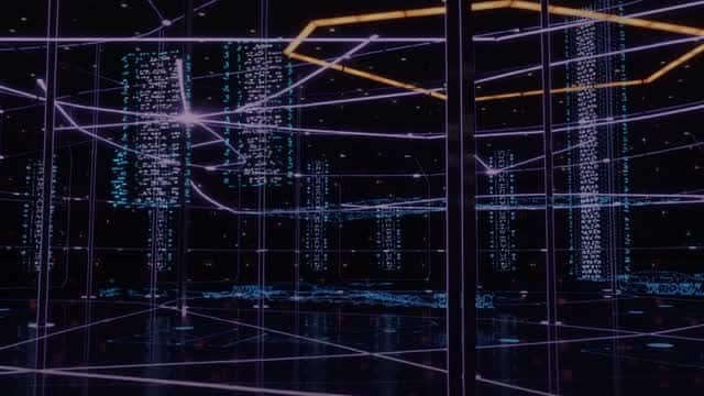 Abstract futuristic technology data interface background AI video preview